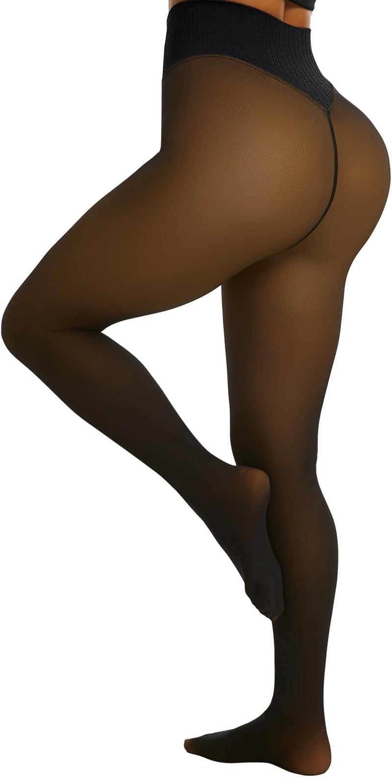Fleece Lined Tights Leggings Women High Waist Thermal Tights