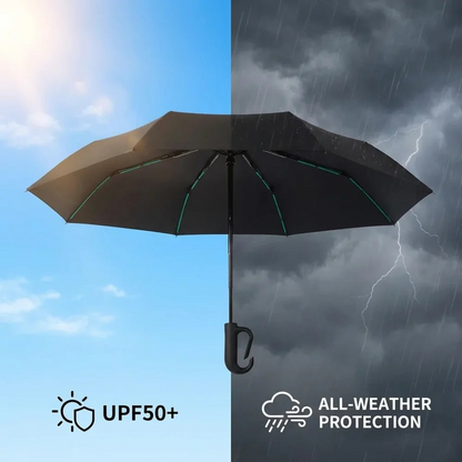 20 Bones Windproof Strong 105CM Reinforced Automatic Folding Umbrella for Men, Large Buckle Handle Wind and Water Resistant