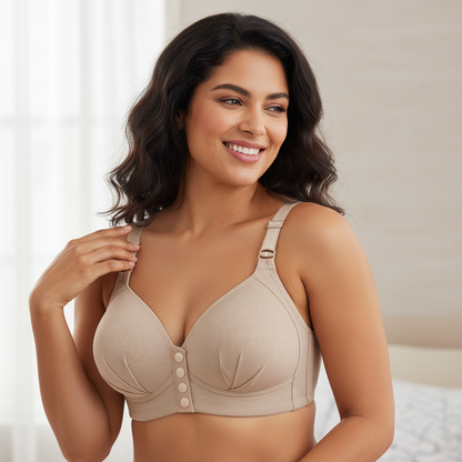 Front Closure Bra  Gray purple